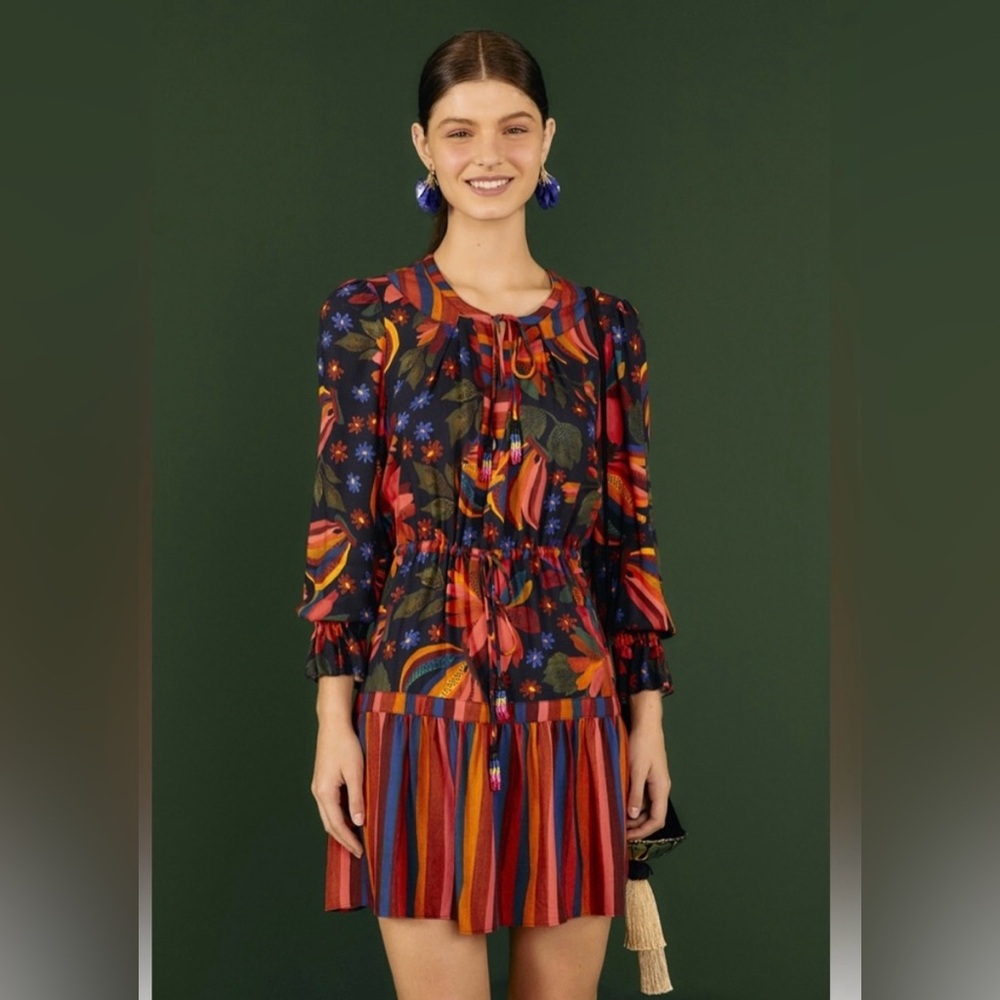 Farm Rio dress, multi color size Medium